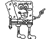 Disegno Spongebob pitturato su BENTEN