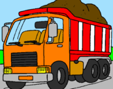 Disegno Camion da carico  pitturato su DAVIDE