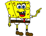 Disegno Spongebob pitturato su hhhh