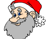 Disegno Faccione Babbo Natale  pitturato su EDUARDO CUOMO