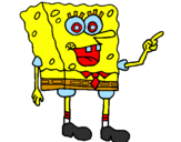 Disegno Spongebob pitturato su giada    8 e megzo