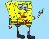 Disegno Spongebob pitturato su alessandro