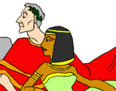 Disegno Cesare e Cleopatra  pitturato su AlessiaAlice