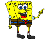 Disegno Spongebob pitturato su salva