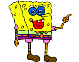 Disegno Spongebob pitturato su SPONGEBOB DI THOMAS