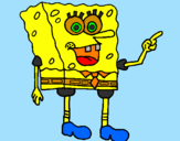 Disegno Spongebob pitturato su giovanni