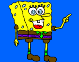Disegno Spongebob pitturato su  marka