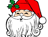 Disegno Faccione Babbo Natale  pitturato su VALERIO CAPPELLO B.NATALE