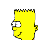 Disegno Bart pitturato su pasquale