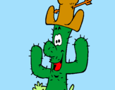 Disegno Cactus con il cappello  pitturato su jennifer