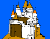 Disegno Castello medievale  pitturato su ggj