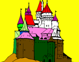 Disegno Castello medievale  pitturato su NICOLE