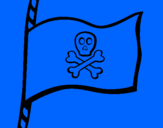 Disegno Bandiera dei pirati pitturato su Filippo