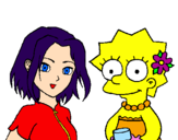 Disegno Sakura e Lisa pitturato su kiara98