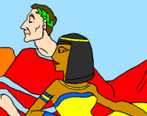 Disegno Cesare e Cleopatra  pitturato su chiari02