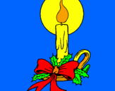 Disegno Candela di Natale pitturato su massimiliano lupis