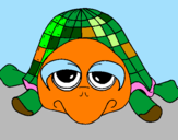Disegno Tartaruga pitturato su tartarughina simpatica