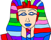 Disegno Tutankamon pitturato su viola