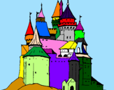 Disegno Castello medievale  pitturato su GIULIA
