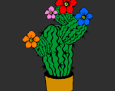 Disegno Fiori di cactus  pitturato su aletaur