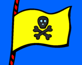 Disegno Bandiera dei pirati pitturato su Giulio