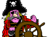 Disegno Capitano dei pirati  pitturato su Edoardo