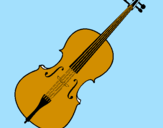 Disegno Violino pitturato su zaira