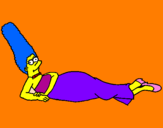 Disegno Marge pitturato su mamibocia