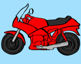 Disegno Motocicletta  pitturato su peppe