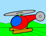 Disegno Piccolo elicottero pitturato su pietro