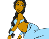 Disegno Principessa araba pitturato su jasmine