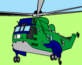 Disegno Elicottero di salvataggio  pitturato su federico