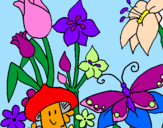 Disegno Fauna e Flora pitturato su IRIS