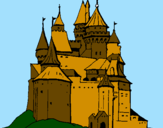 Disegno Castello medievale  pitturato su ZAHRA