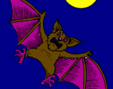 Disegno Pipistrello cane  pitturato su IVA