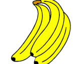 Disegno Banane  pitturato su g