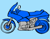 Disegno Motocicletta  pitturato su Riccardo