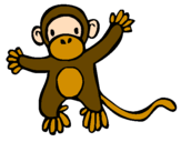 Disegno Scimmietta pitturato su Mattia