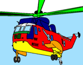 Disegno Elicottero di salvataggio  pitturato su ELIA