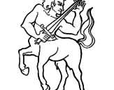 Disegno Centauro  pitturato su centauro
