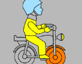 Disegno Motocicletta pitturato su andrea c.