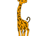 Disegno Giraffa  pitturato su Silvia
