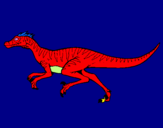 Disegno Velociraptor  pitturato su ale