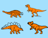 Disegno Dinosauri di terra  pitturato su Ludovico