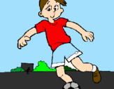 Disegno Giocare a calcio pitturato su Marco