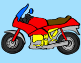 Disegno Motocicletta  pitturato su totti junior