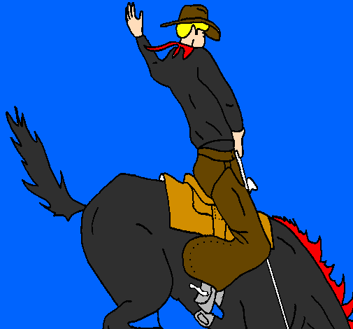 Cowboy a cavallo 