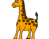 Disegno Giraffa pitturato su Kiki