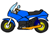 Disegno Motocicletta  pitturato su ELIA