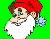 Disegno Faccione Babbo Natale  pitturato su fabiano06
